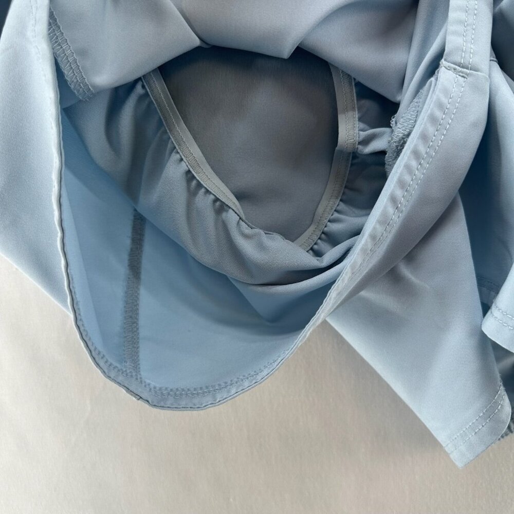 Nike Dri-Fit One Athletic Short Women XS Mid Rise Brief Lined Elastic Waist Blue - Picture 7 of 12